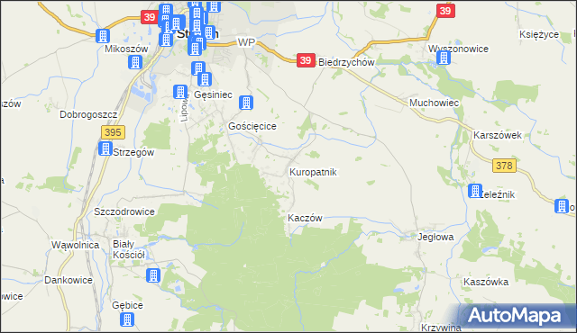 mapa Kuropatnik, Kuropatnik na mapie Targeo