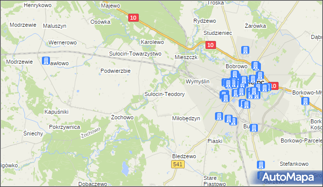 mapa Kwaśno, Kwaśno na mapie Targeo