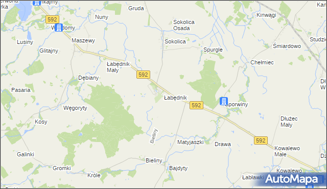 mapa Łabędnik, Łabędnik na mapie Targeo