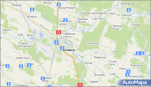 mapa Łabędziów, Łabędziów na mapie Targeo