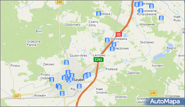 mapa Łachowo, Łachowo na mapie Targeo