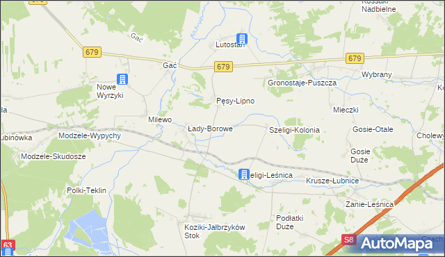 mapa Łady Polne, Łady Polne na mapie Targeo