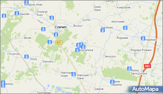 mapa Laski Szlacheckie, Laski Szlacheckie na mapie Targeo