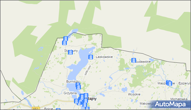 mapa Laskowskie, Laskowskie na mapie Targeo