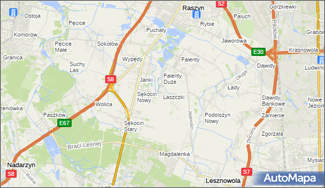 mapa Laszczki, Laszczki na mapie Targeo