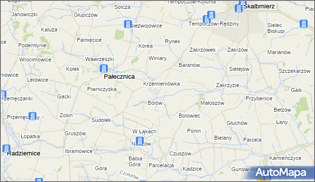 mapa Łaszów, Łaszów na mapie Targeo
