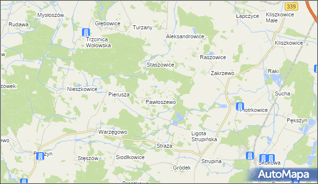 mapa Łazarzowice, Łazarzowice na mapie Targeo