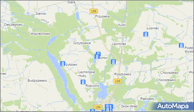 mapa Lechlin, Lechlin na mapie Targeo