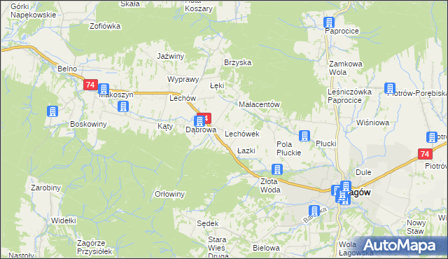 mapa Lechówek, Lechówek na mapie Targeo