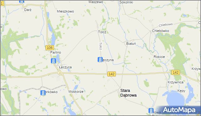 mapa Łęczyna, Łęczyna na mapie Targeo