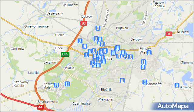 mapa Legnicy, Legnica na mapie Targeo