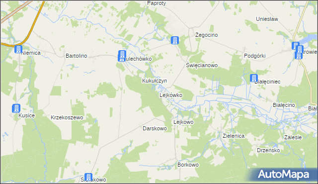 mapa Lejkówko, Lejkówko na mapie Targeo