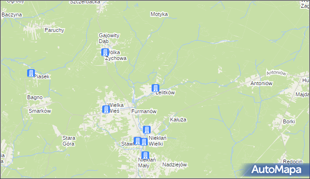 mapa Lelitków, Lelitków na mapie Targeo