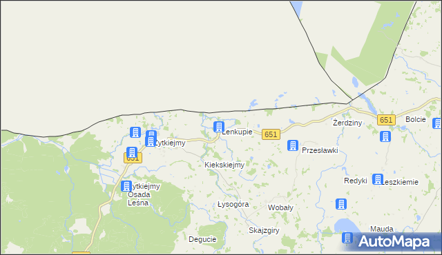 mapa Lenkupie, Lenkupie na mapie Targeo