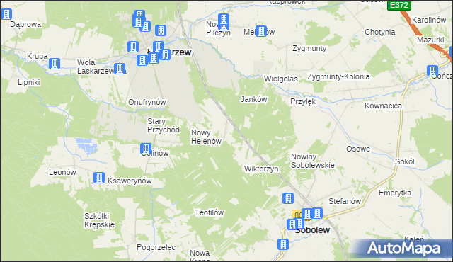 mapa Leokadia, Leokadia na mapie Targeo