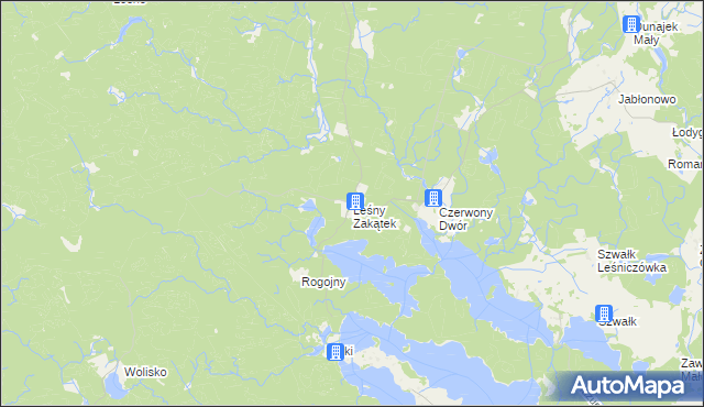 mapa Leśny Zakątek, Leśny Zakątek na mapie Targeo