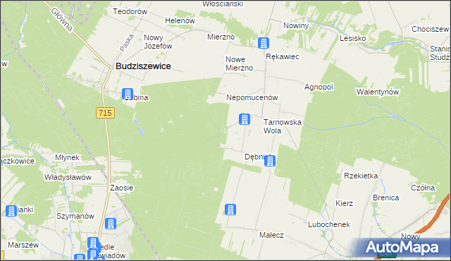 mapa Leszczyny gmina Ujazd, Leszczyny gmina Ujazd na mapie Targeo
