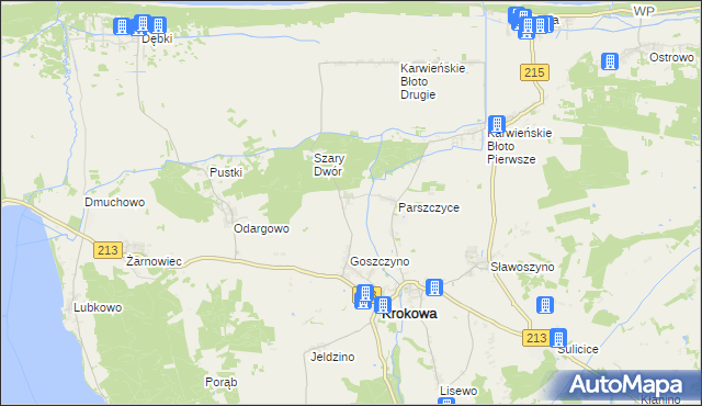 mapa Łętowice gmina Krokowa, Łętowice gmina Krokowa na mapie Targeo