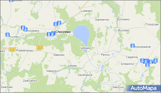 mapa Łętówko, Łętówko na mapie Targeo