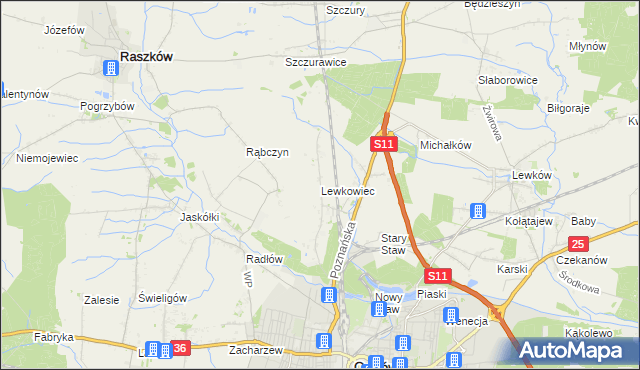 mapa Lewkowiec, Lewkowiec na mapie Targeo