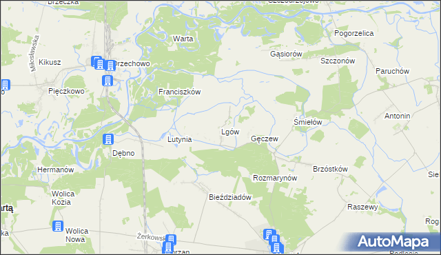 mapa Lgów, Lgów na mapie Targeo