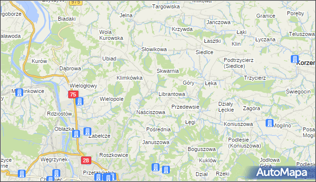 mapa Librantowa, Librantowa na mapie Targeo