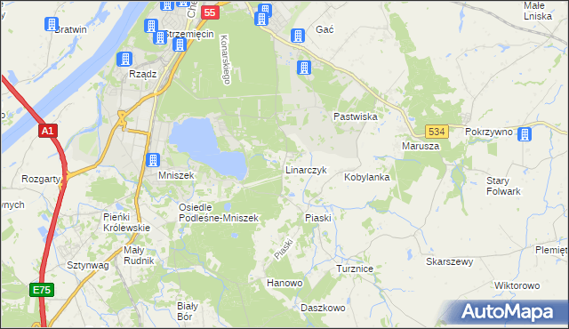 mapa Linarczyk, Linarczyk na mapie Targeo