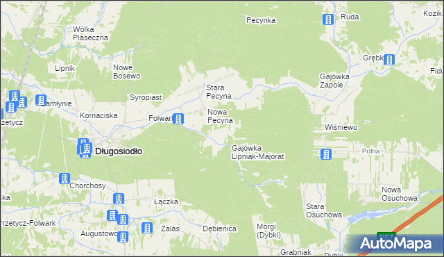 mapa Lipniak-Majorat, Lipniak-Majorat na mapie Targeo