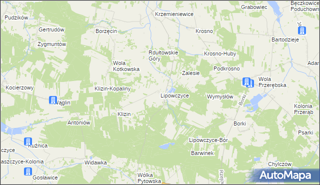 mapa Lipowczyce, Lipowczyce na mapie Targeo