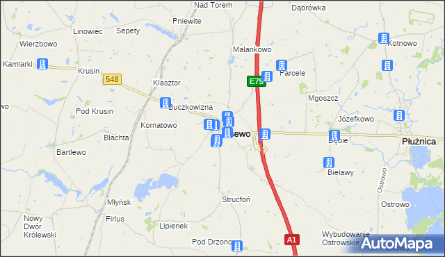 mapa Lisewo powiat chełmiński, Lisewo powiat chełmiński na mapie Targeo