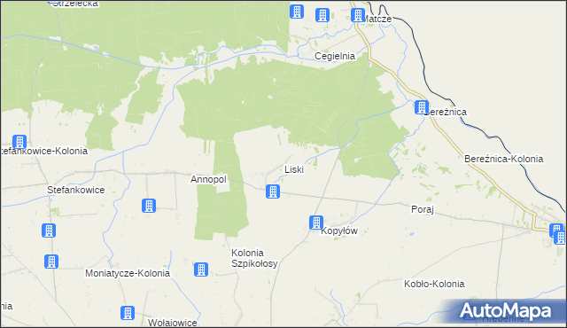 mapa Liski gmina Horodło, Liski gmina Horodło na mapie Targeo