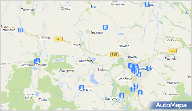 mapa Litewki, Litewki na mapie Targeo