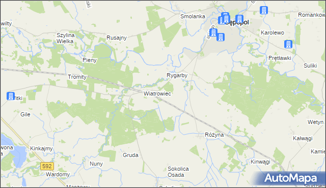 mapa Łobzowo gmina Sępopol, Łobzowo gmina Sępopol na mapie Targeo