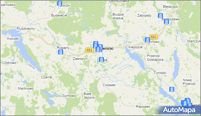 mapa Łoje gmina Dubeninki, Łoje gmina Dubeninki na mapie Targeo