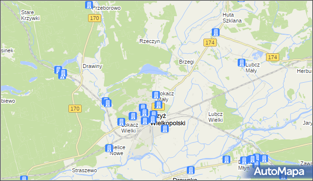 mapa Łokacz Mały, Łokacz Mały na mapie Targeo