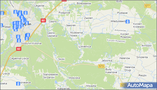 mapa Łokietnica, Łokietnica na mapie Targeo