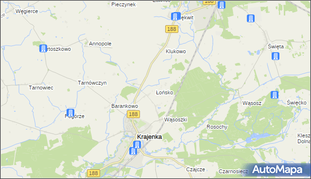 mapa Łońsko, Łońsko na mapie Targeo