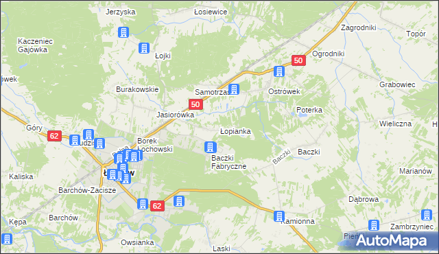 mapa Łopianka, Łopianka na mapie Targeo