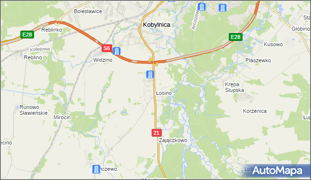 mapa Łosino, Łosino na mapie Targeo