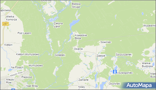 mapa Łosiny gmina Cekcyn, Łosiny gmina Cekcyn na mapie Targeo