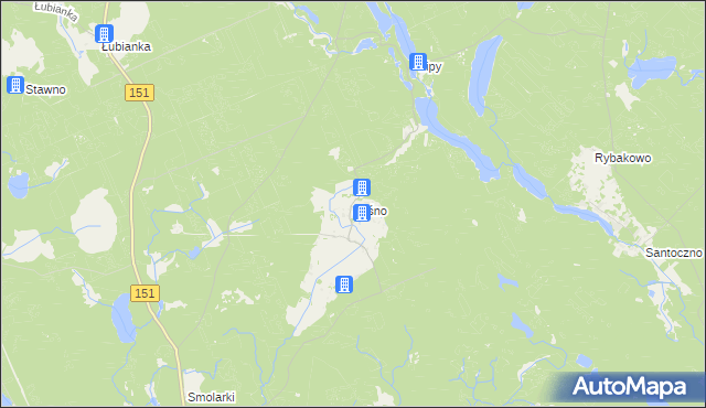 mapa Łośno, Łośno na mapie Targeo