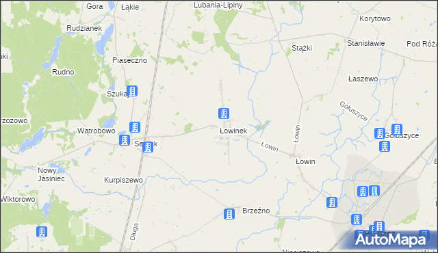 mapa Łowinek, Łowinek na mapie Targeo