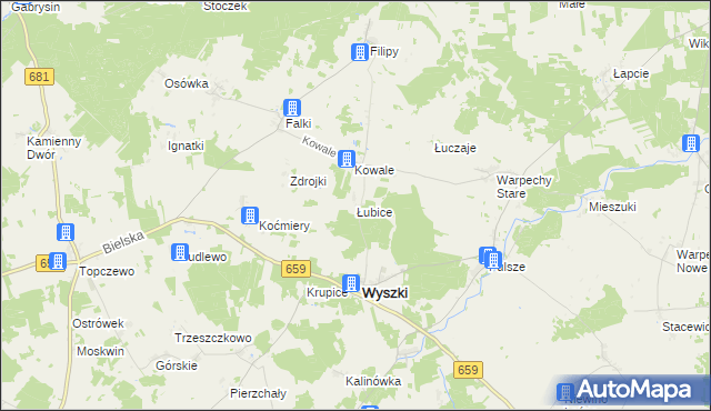 mapa Łubice, Łubice na mapie Targeo