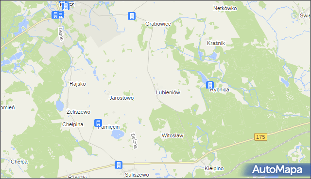 mapa Lubieniów, Lubieniów na mapie Targeo