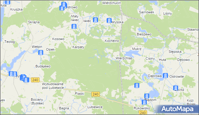 mapa Lubiewice gmina Cekcyn, Lubiewice gmina Cekcyn na mapie Targeo