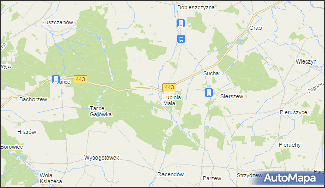 mapa Lubinia Mała, Lubinia Mała na mapie Targeo