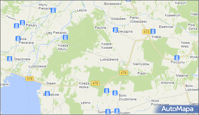 mapa Lubiszewice, Lubiszewice na mapie Targeo