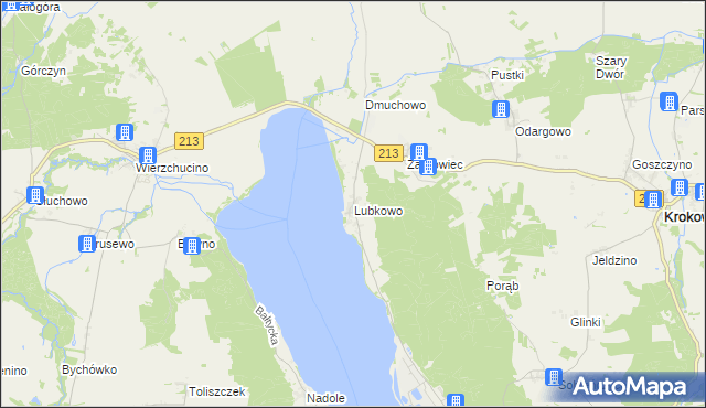 mapa Lubkowo gmina Krokowa, Lubkowo gmina Krokowa na mapie Targeo