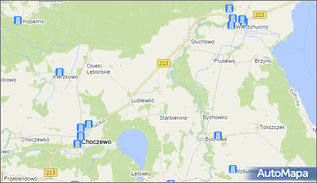 mapa Lublewo Lęborskie, Lublewo Lęborskie na mapie Targeo