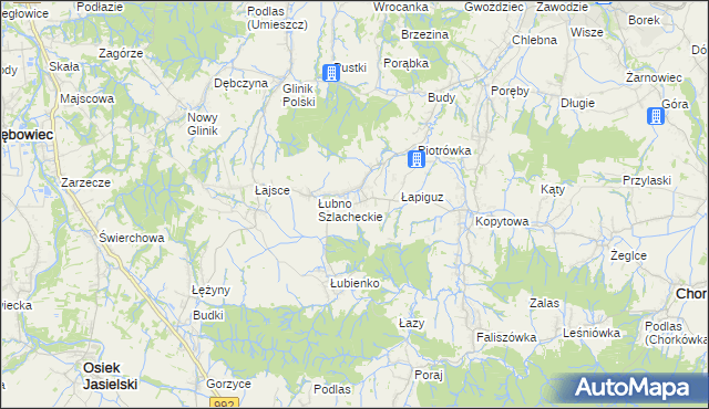 mapa Łubno-Opace, Łubno-Opace na mapie Targeo
